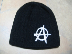 Anarchy, zimná čiapka s vyšívaným logom, čierna 100% akryl univerzálna veľkosť  